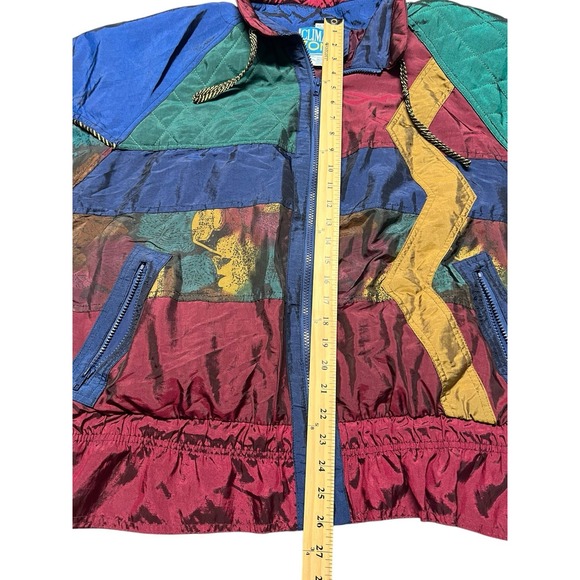 Vtg Climate Zone Track Suit Jacket And Pants Womens 22w Nylon 80s 90s Metallic - Picture 6 of 16